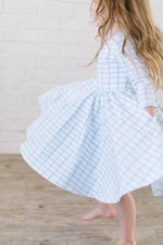 Load image into Gallery viewer, Emile Dress in Blue Picnic 
