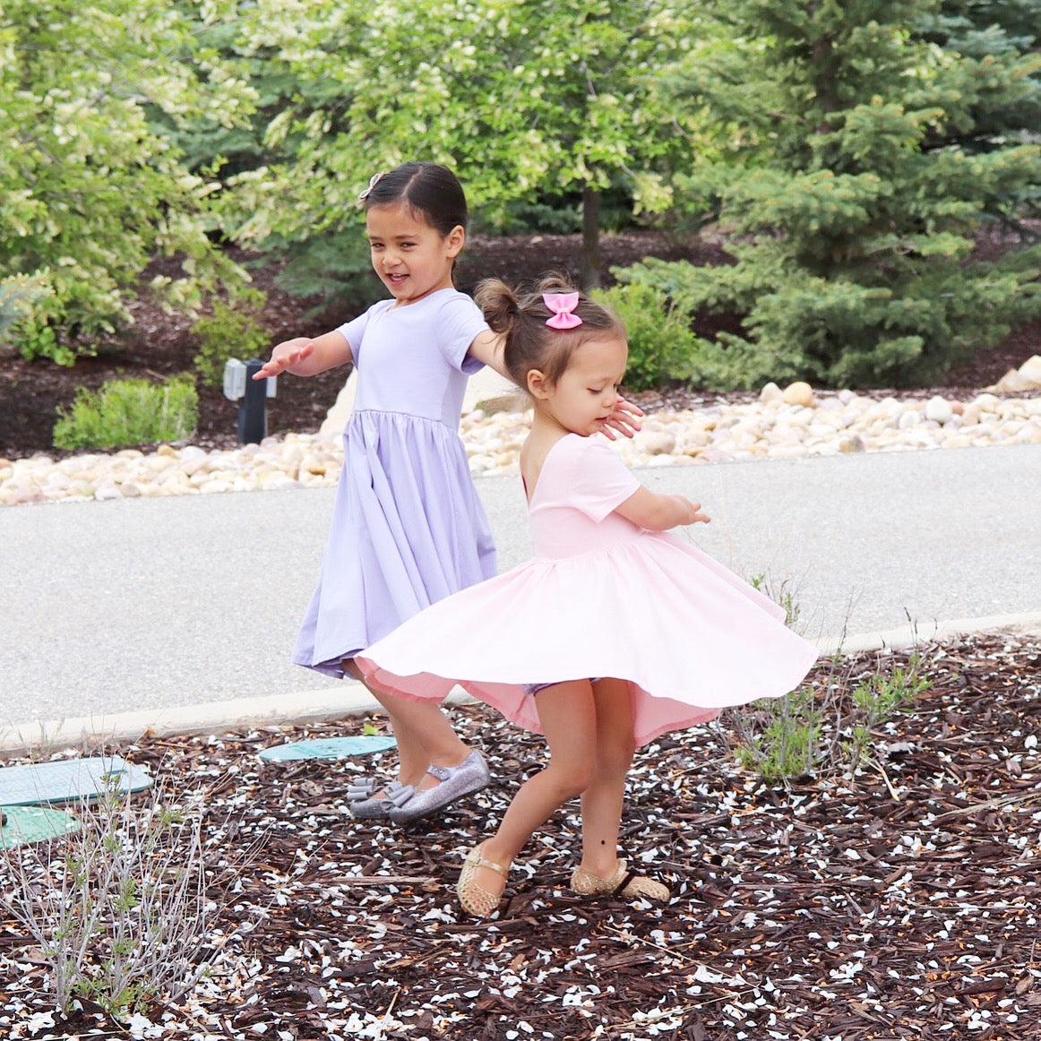 Pink Peony Twirl Dress