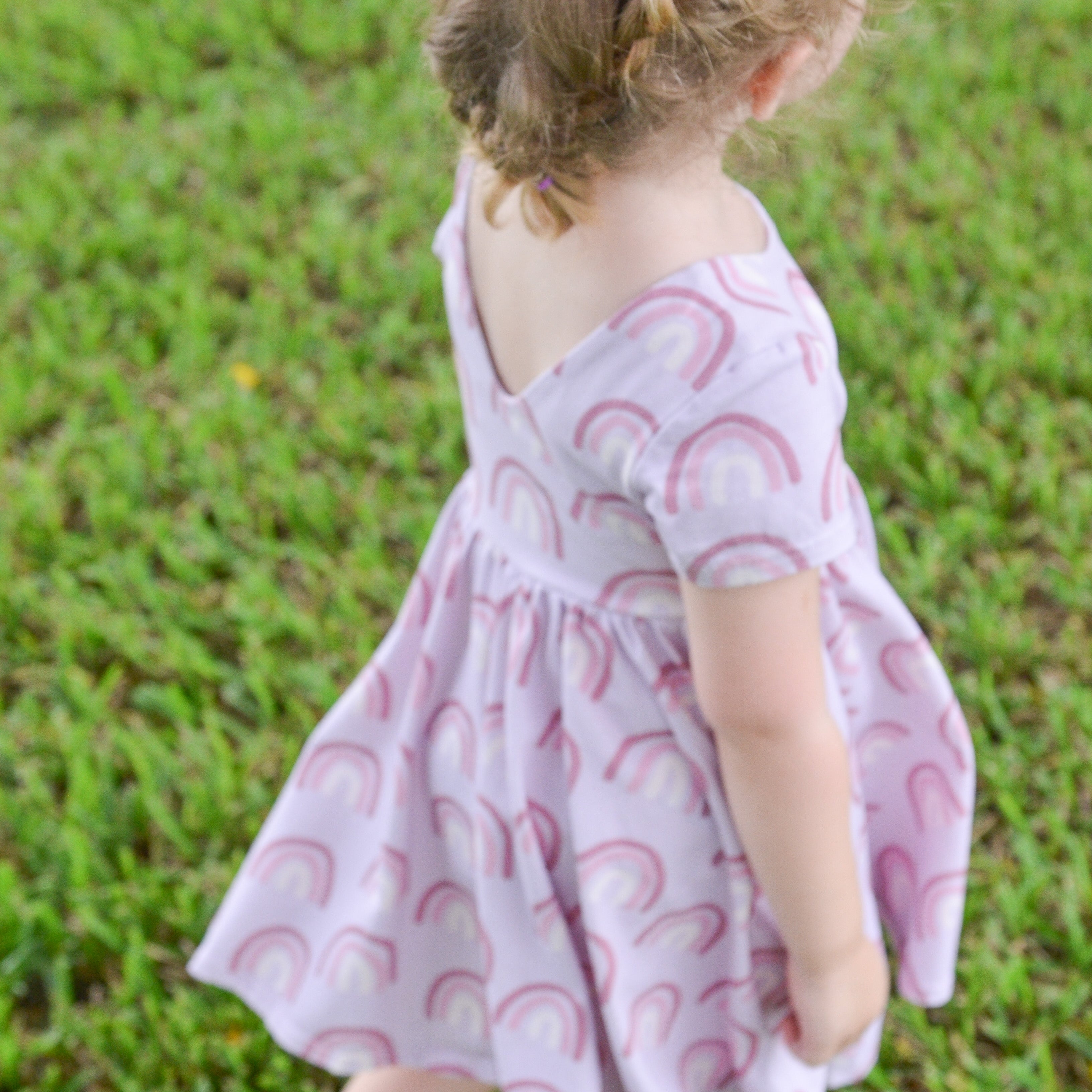 Rainbow Print Twirl Dress