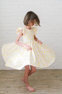 Olivia Dress in Lemon Drop 