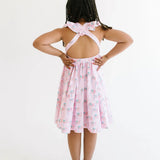 Rosita Dress in Pink Flags