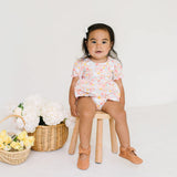 Quinn Poplin Romper in Bunny Field