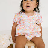 Quinn Poplin Romper in Bunny Field