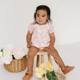 Quinn Poplin Romper in Bunny Field