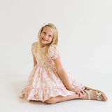 Aura Poplin Dress in Bunny Field