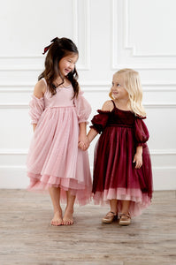 Everly Dress in Pink Rose Ombre