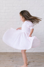 Load image into Gallery viewer, Puff Dress in Pink Picnic 
