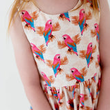 Charlotte Dress in Parrots 