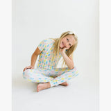 Short Sleeve Bamboo PJ in Marshmallow Bunny