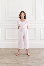 Load image into Gallery viewer, Puff Leggy Romper in Pink Picnic
