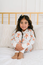 Load image into Gallery viewer, 2 Piece Kids Bamboo Pajama Set in Santa Angels
