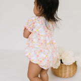 Quinn Poplin Romper in Bunny Field