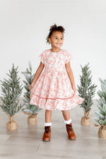 Load image into Gallery viewer, Lola Dress in Pink Poinsettia
