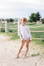 Load image into Gallery viewer, Lyanna Swim in Pink Picnic  | UPF 50
