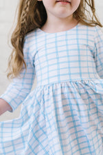Load image into Gallery viewer, Emile Dress in Blue Picnic 
