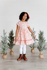 Load image into Gallery viewer, Lola Dress in Pink Poinsettia
