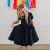 Elizabeth Dress in Navy