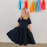 Elizabeth Dress in Navy