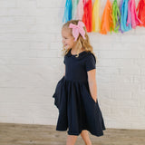 Elizabeth Dress in Navy