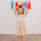 Olivia Dress in Primary Rainbow