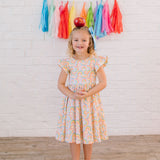 Olivia Dress in Primary Rainbow