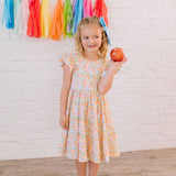 Olivia Dress in Primary Rainbow