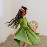 Rubina Dress in Moss Green