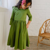 Rubina Dress in Moss Green