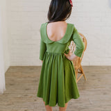 Rubina Dress in Moss Green