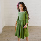Rubina Dress in Moss Green