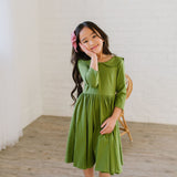 Rubina Dress in Moss Green