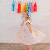 Olivia Dress in Primary Rainbow