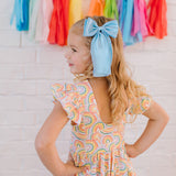 Olivia Dress in Primary Rainbow