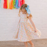 Olivia Dress in Primary Rainbow