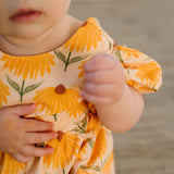 Puffed Rosie Romper in Sunflower