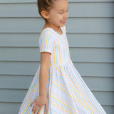 Classic Twirl in Pastel Stripe