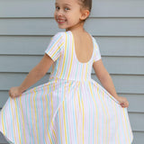 Classic Twirl in Pastel Stripe