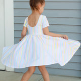 Classic Twirl in Pastel Stripe