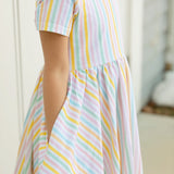 Classic Twirl in Pastel Stripe