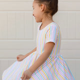 Classic Twirl in Pastel Stripe