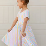 Classic Twirl in Pastel Stripe