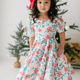 Puff Dress in Holiday Floral