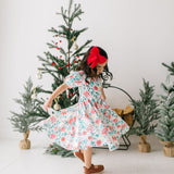 Puff Dress in Holiday Floral