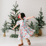 Puff Dress in Holiday Floral