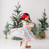 Puff Dress in Holiday Floral