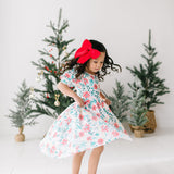 Puff Dress in Holiday Floral