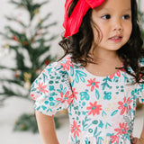 Puff Dress in Holiday Floral