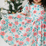 Puff Dress in Holiday Floral