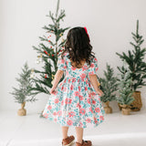 Puff Dress in Holiday Floral