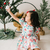 Puff Dress in Holiday Floral